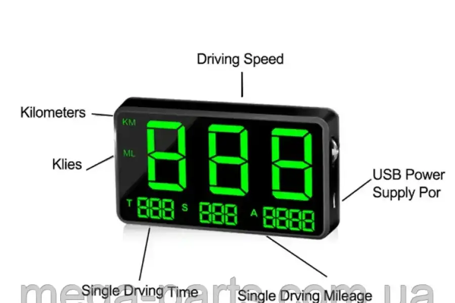 Автомобильный цифровой GPS Спидометр HUB C80