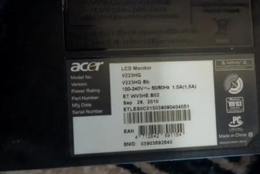 Монітор ACER v223hq 21,5''