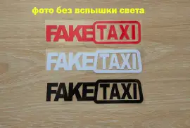 Наклейка на авто FakeTaxi Красная, Черная, Белая