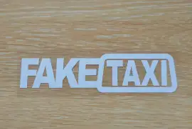 Наклейка на авто FakeTaxi Белая