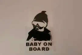 Наклейка на авто Baby on board Чёрная