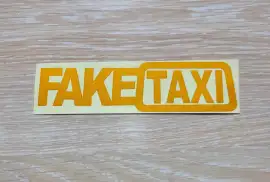 Наклейка на авто-мото FakeTaxi светоотражающая