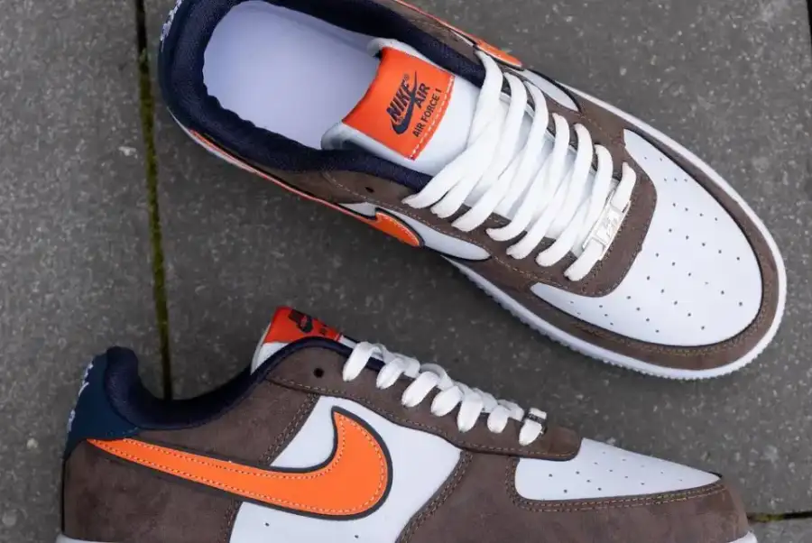 Кросівки Nike Air Force Brown White Orange