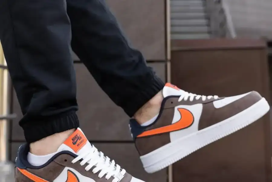 Кросівки Nike Air Force Brown White Orange