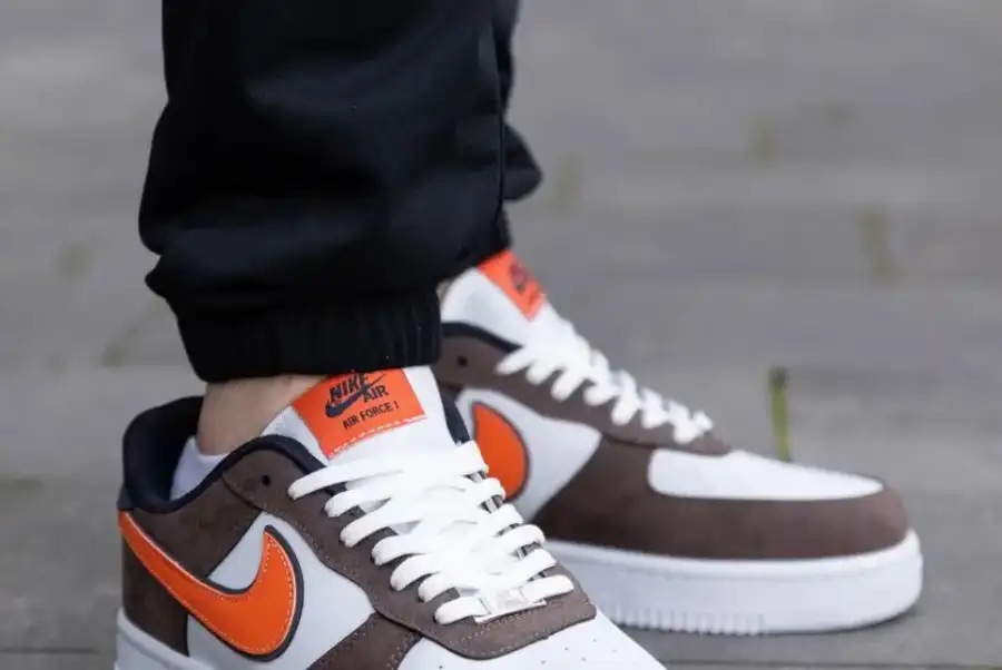 Кросівки Nike Air Force Brown White Orange