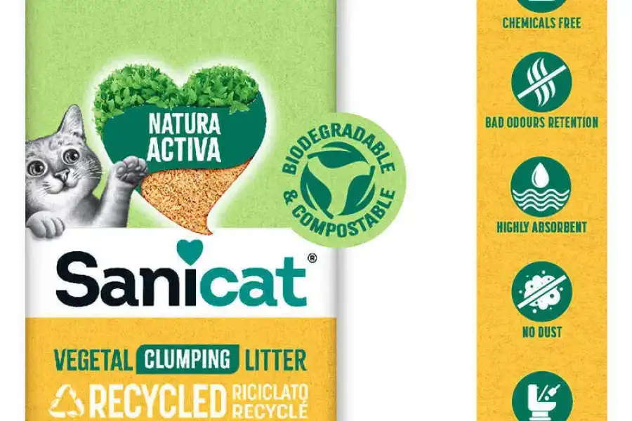 Наповнювач Sanicat Vegetal Clumping Litter, Домашні тварини, Коти