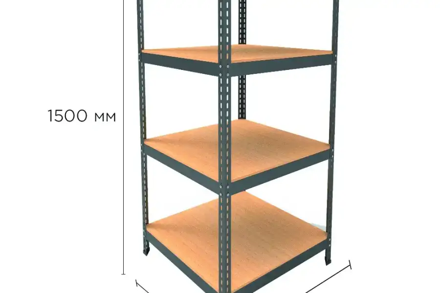 Металевий стелаж MRL-1500 ( 600x600) чорний