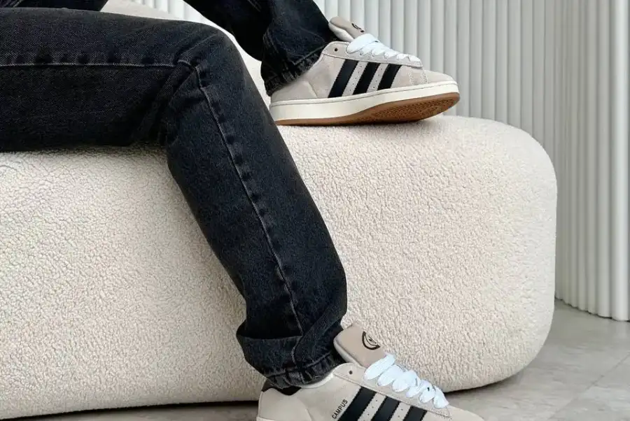 Adidas Campus Crystal Beige Black  