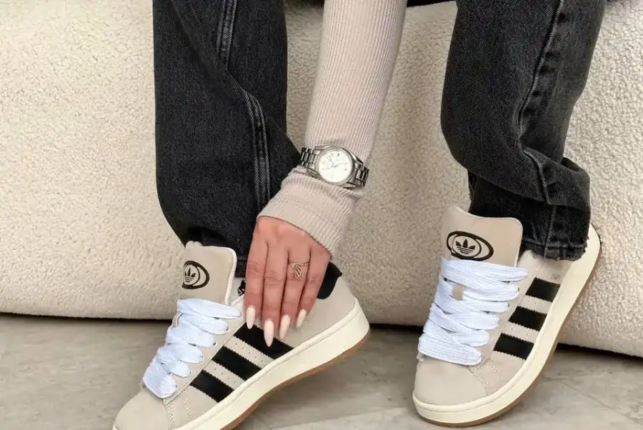 Adidas Campus Crystal Beige Black  