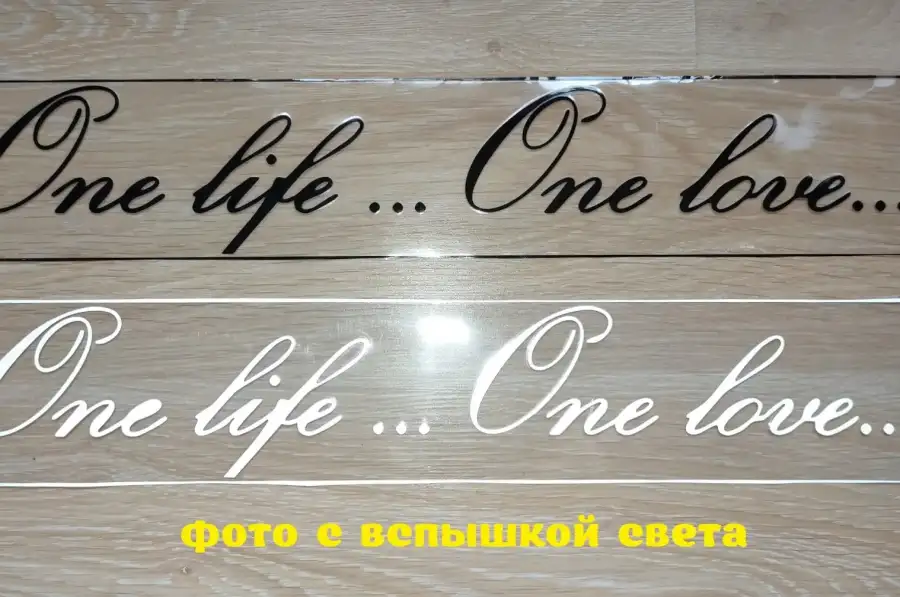 Наклейка на авто One Life...One Love