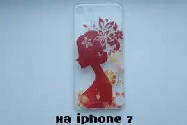 Чехол силиконовый с принтом на iphone 7