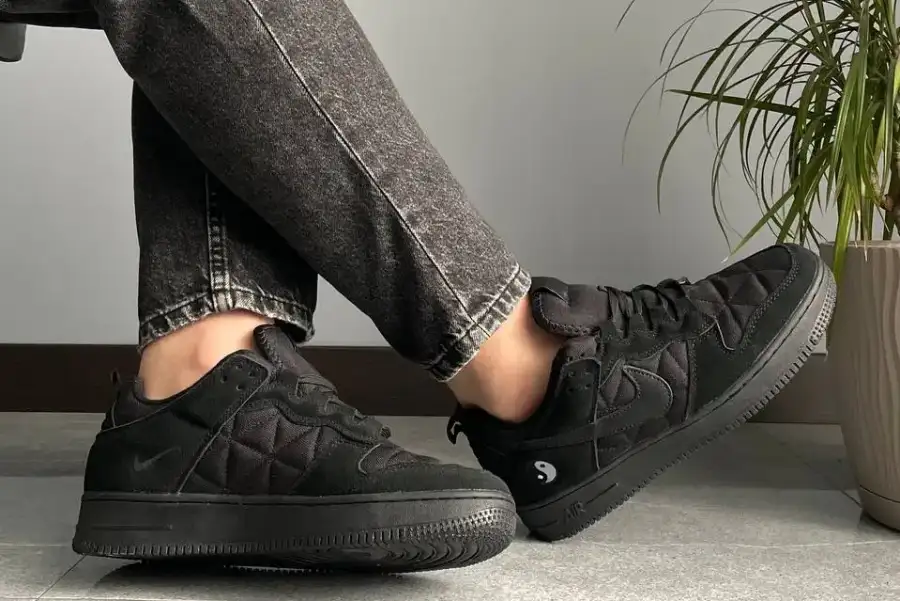 Nike Air Force low black (термо)