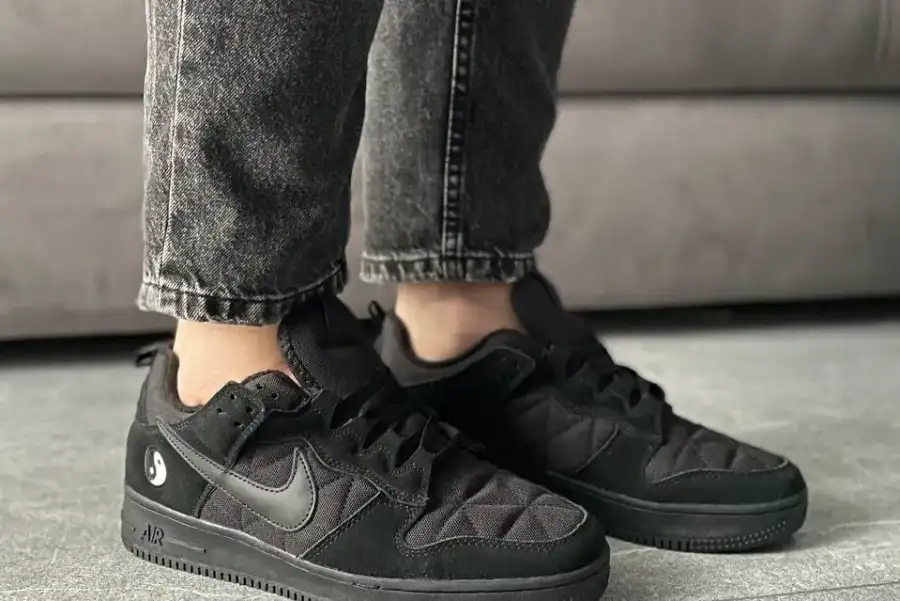 Nike Air Force low black (термо)