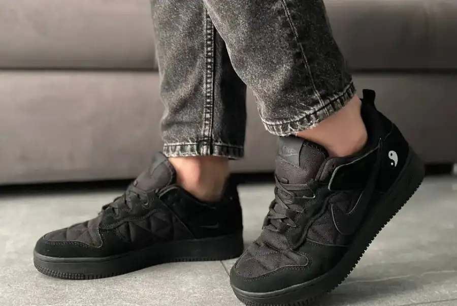 Nike Air Force low black (термо)