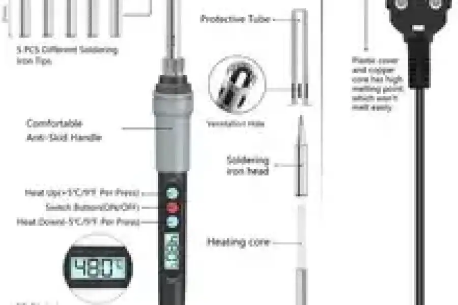 Цифровий паяльник з регулюванням температури, 80 В