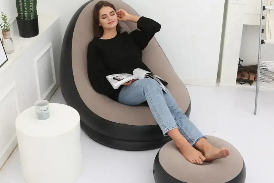 Надувне садове крісло з пуфиком Air Sofa Comfort 