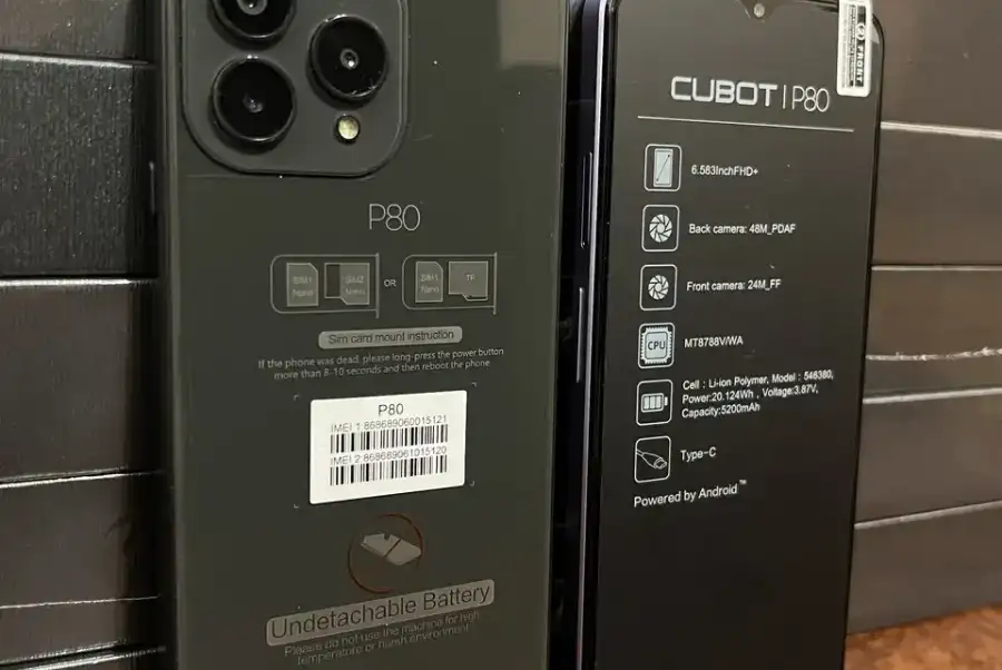 Смартфон Cubot P80 Purple 8/256Gb NFC +чехол +науш