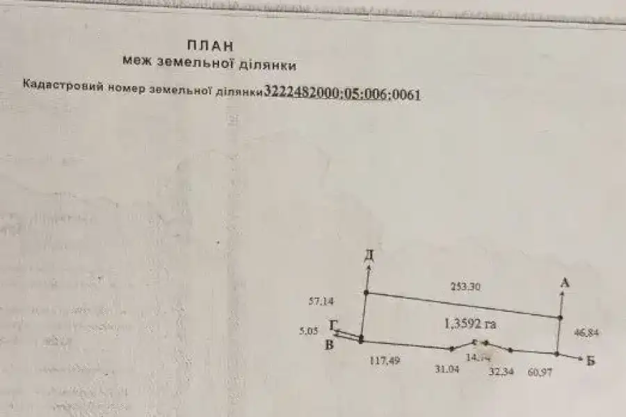 Продам участок в пригороде Киева 5 км