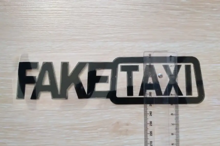 Наклейка на авто FakeTaxi Черная