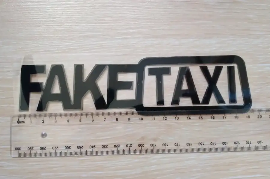 Наклейка на авто FakeTaxi Черная