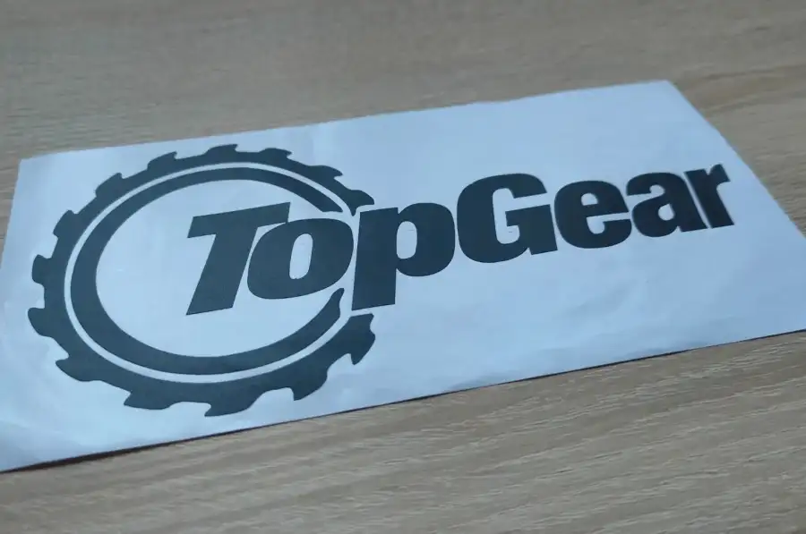 Наклейка на авто Top Gear чёрная