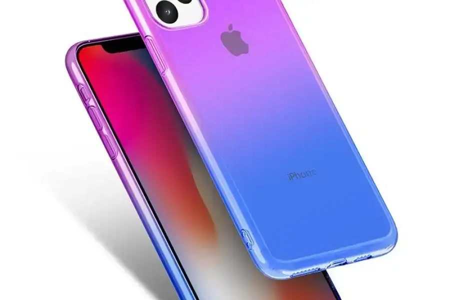 Чехол на iphone 11 Сиренево-Синий