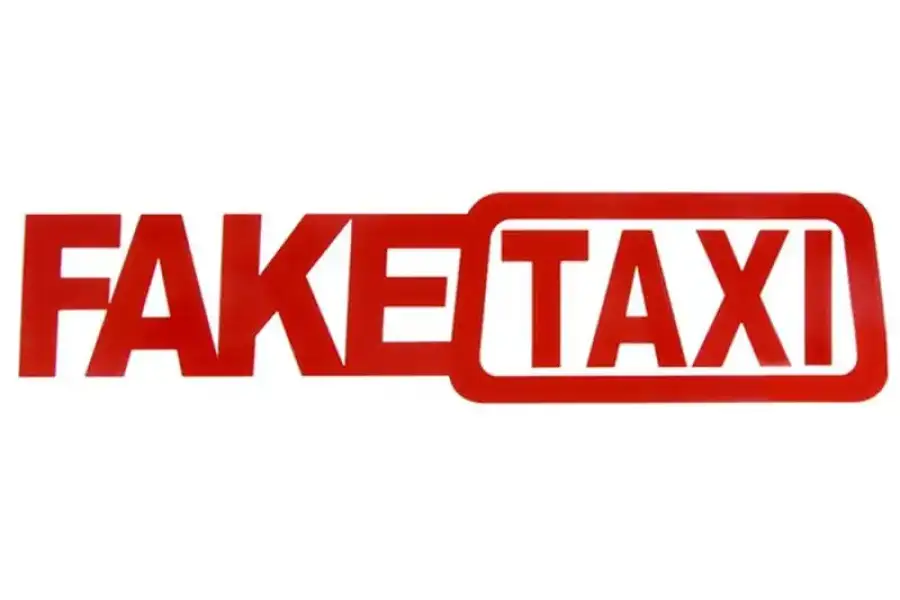 Наклейка на авто FakeTaxi Красная светоотражающая