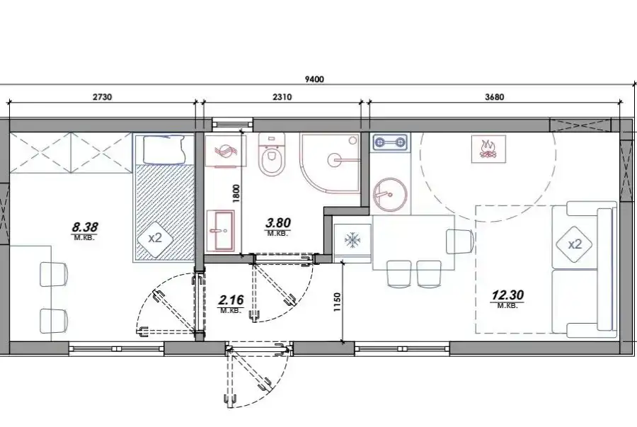 Продам Будинок Модульний, 27m2