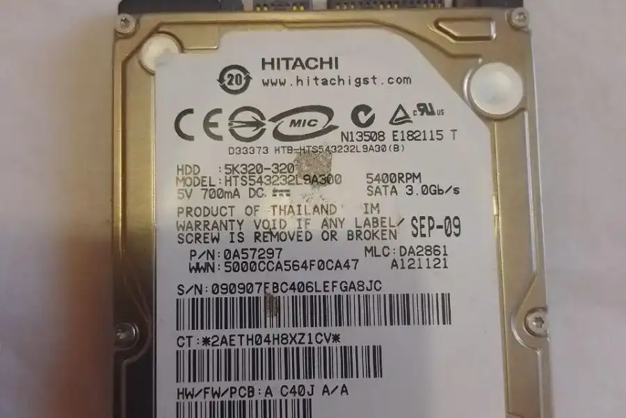 Жорсткі диски для ноутбука 2.5 320GB, 500Gb, 750Gb