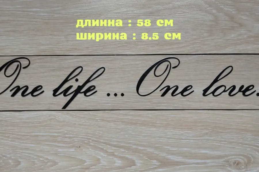 Наклейка One Life.One Love - одна жизнь одна любов